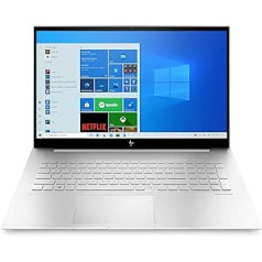 HP ENVY 17-ch0085ng (17.3 Inch / Full HD IPS) Laptop (Intel Core i7-1165G7, 32GB DDR4 RAM, 1TB SSD, Nvidia GeForce MX450 Graphics, Windows 10 Pro, QWERTZ Layout) Silver, Fingerprint Sensor