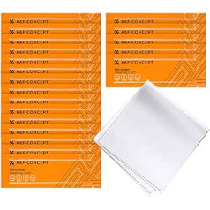 K&F Concept Microfibre Cleaning Cloth Set for Camera, Lens, Filters, Glasses, Display, Smartphones, Tablet, 20 Pieces, 15 x 15 cm, Single Vacuum Packaging