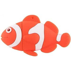 Fisch Aquarium Meer USB Flash Pen Drive 32 GB - Fish Memory Stick Daten Aufbewahrung - Speicherstick - Orange und Weiß