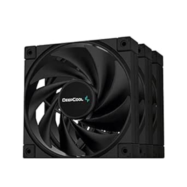 DeepCool FK120 3IN1 augstas veiktspējas ventilators 4 kontaktu PWM šķidruma dinamiskais gultnis 1850 RPM 120 mm melns