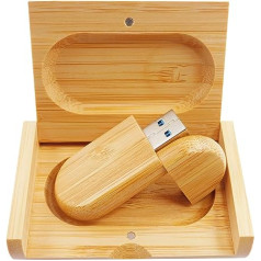 Bambusa USB zibatmiņas diski īkšķa diska atmiņas kartes U diska pildspalvas diskdziņi dzimšanas dienas dāvanai (64 GB USB 3.0)