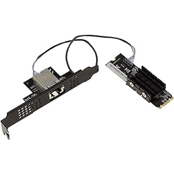 KALEA-INFORMATIQUE M2 M.2 NGFF PCIe BM atslēga 10 Gigabit RJ45 LAN Ethernet 10 100 1000 1G 2.5G 5G 10G Chipset AQUANTIA AQC107