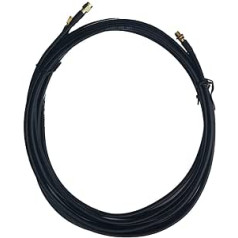 ALSR200 Extension Cable Black Connection SMA Female to SMA Male 2 x Extension 20 m for External Antenna and Routers 4G LTE 5G MIMO