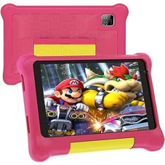 HotLight Children's Tablet 7 Inch Tablet for Children with Android 12, 2GB RAM + 32GB ROM + 128GB Expandable, Wi-Fi, Bluetooth, Type-C, Kids Tablet with Quad Core Rose