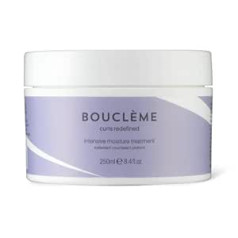 Bouclème Intensive Moisture Treatment, dziļi kopjoša maska veselīgām un stiprām cirtām, neizskalojams kondicionieris ar mafura sviestu un marulas eļļu, 250 ml