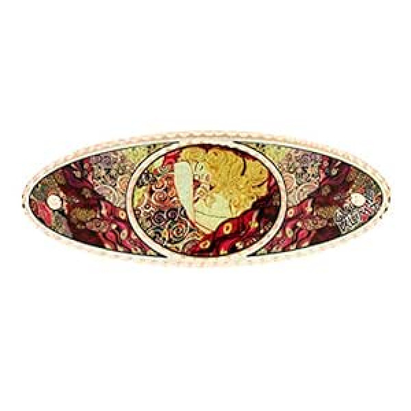 Copper Reflections Gustav Klimt Painting Danae Art Hair Clips, Lady Hair Clip, Copper Handmade Hair Accessories, French Clip, Oval Shaped Hair Barrette Hairpins for Women