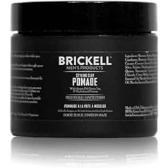Brickell Men's Products Brickell vīriešu veidošanas māla pomāde - dabīga un organiska - eļļošanas pomāde spēcīgai noturībai visu dienu - matēta pomāde vīriešiem matu veidošanai - 59 ml - smaržota