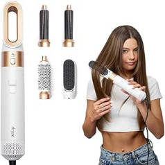 Dryze Airstyler 5-in-1, lokšķēres, matu žāvētājs, siltā gaisa suka, fēns (krēmbalts)