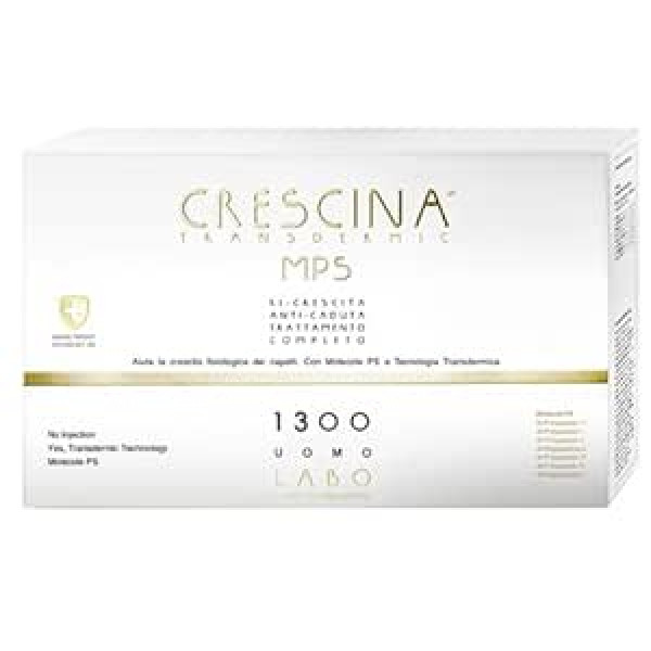 Crescina Labo Renovieric MPS Care, Комплексный продукт для ухода за волосами от выпадения волос, 1300 средств по уходу за волосами для мужчин, 10 + 10 ампул