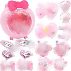 N//C Matu aksesuāru dāvanu komplekts 16 gabali Hello Kitty matu sprādzes bērniem Elastīgie matu bubulīši meitenēm Snap matu sprādzes Matu aksesuāri Meiteņu komplekti Matu aksesuāri Mazuļa galvas rota dāvana