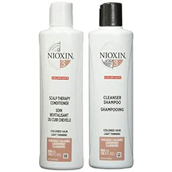 Nioxin System 3 tīrīšanas un galvas ādas terapijas kondicionieris ar apstrādātiem matiem Duo 10 unces no Nioxin