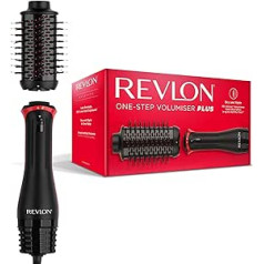 Revlon Professional One-Step Volumiser Plus (noņemama galva, keramikas titāna plāksne, jaukti veidojoši sariņi ar aktīvās ogles tapām, turmalīna jonu tehnoloģija), RVDR5298E