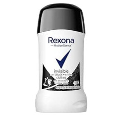 Rexona Antiperspirant Dezodorants Stick Invisible on Black + White Clothes, 40 g, 6 gab.