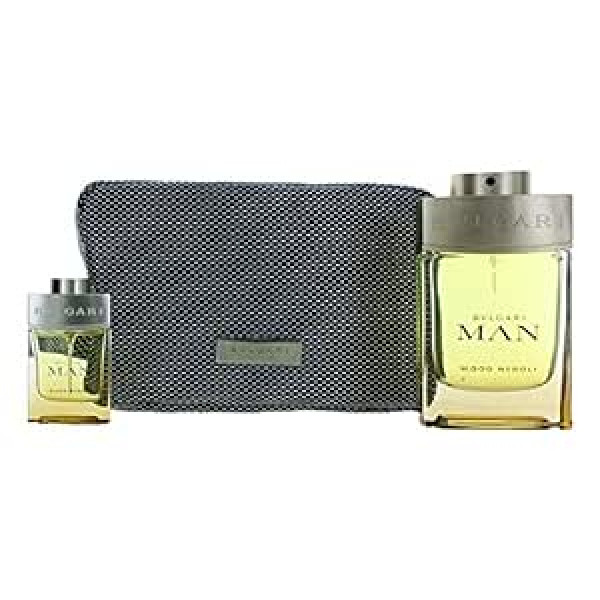 Bvlgari Man Wood Neroli Fragrance Set (Eau de Parfum, 100 ml + 15 ml + Pouch), 300 g