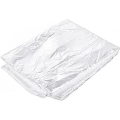 QUARKZMAN Pack of 12 Disposable Bathtub Covers 71 x 47 Inch Portable Large PE Bath Bag White for Travel, Hotel, Salon