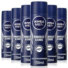 Nivea Men Protect and Care Anti-Transpirants Deo-Spray, 150 ml, 6er-Pack