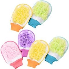 Bafafa 6pcs Loofah Sponge Exfoliating Loofah Glove Bath Glove Body Sponges Loufa Glove Dead Skin Remover Mittens Kids Shower Body Gloves Bath Gloves Shower Hands