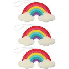 Homsfou 3 x Rainbow dušas birstes bērniem dušas sūklis (krāsains)