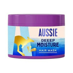 Aussie Deeep Moisture vegānu matu maska - ļoti sausiem, bieziem un cirtainiem matiem - ar avokado eļļu, jojobas eļļu un makadāmijas riekstu eļļu 450 ml