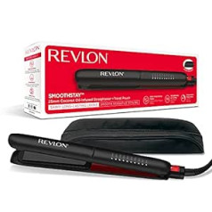 Revlon SmoothStay 25 mm taisnotājs ar kokosriekstu eļļas uzlējumu + ceļojumu maisiņš (peldošās plāksnes ar noapaļotām malām, regulējama temperatūra līdz 235 °C) - RVST2211P