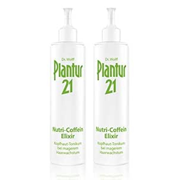 Plantur 21 Nutri Caffeine Elixir Plantur 21 Тоник для кожи головы для быстрого роста волос 200 мл Упаковка из 2 шт.