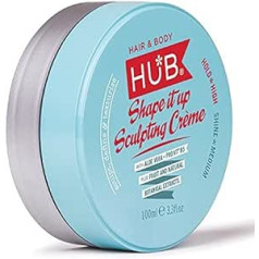 HUB Shape it up Sculpting Crème Styling Product - 100g / 100ml x 1. Spēcīga noturība un vidējs spīdums. Matu vasks vīriešiem un sievietēm. Luksusa un labākā profesionālā veidotāja formula salonam. (Produkts špakteles, māla vai vaska katego