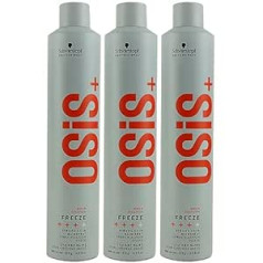 Schwarzkopf 3 x Schwarzkopf Osis matu laka - Freeze - spēcīga fiksācija - 500 ml