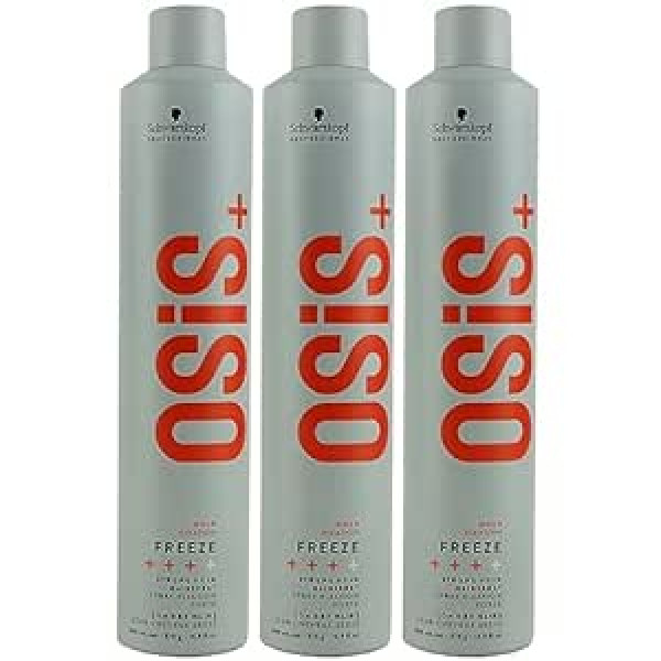 Schwarzkopf 3 x Schwarzkopf Osis matu laka - Freeze - spēcīga fiksācija - 500 ml