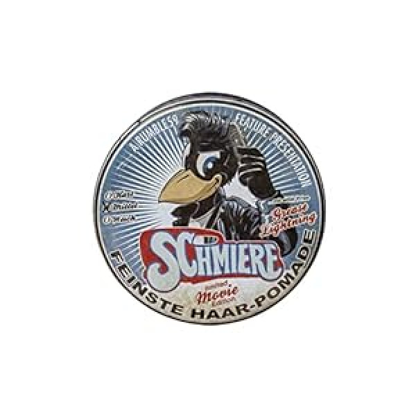 Schmiere Feinste Haar-Pomade Rumble59 Schmiere Movie Edition - Smērviela - Pomade Men - Matu vasks vīriešiem vidēji spēcīgiem matiem, matu veidošana Matu vasks vīriešu pomāde 140 ml