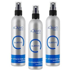 Aquyo Cosmetics Style & Care karstuma aizsardzības aerosols, karstuma aizsardzība matiem, taisnojot ar taisnotājiem (iepakojumā 3 - 3 x 200 ml) | Smidzinātājs aizsargā matus no matu lūšanas, ko izraisa karstums žāvējot ar fēnu vai cita veida 