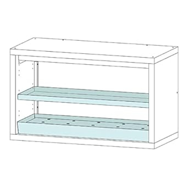 neoLab 1-0414 Stahl Typ90 2-Flügelig Untertisch Sicherheitsschrank, 1100mm x 500mm x 661mm, Hellgrau