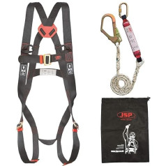 JSP Spartan Fall Arrest Kit c/w 2 Point Harness and 1.8 m Fall Arrest Lanyard c/w Shock Absorber