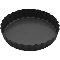 Edelstahl-Pizza-Pfannen-Teller, antihaftbeschichtet, zum Backen von Kuchen, Kuchen, abnehmbarer Boden, runde Backform, DIY-Dessert, Küchenutensilien, Teller (Farbe: Schwarz, Größe: 10,2 cm rund) (Sc