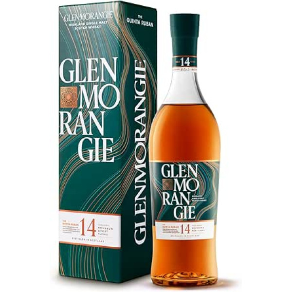 Glenmorangie Quinta Ruban, 14 gadus vecs viskijs, viena iesala skotu viskijs ar portu mucas apdari, 0,7L