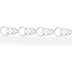 STOBOK 160 Stk nahtloser O-Ring Kleidung O-Ringe stabils Schnallen Schlüsselanhänger Haken Kleiderschnallen Schnallen für DIY Metall Verbinder vai klingeln anschließen Koffer Legierung