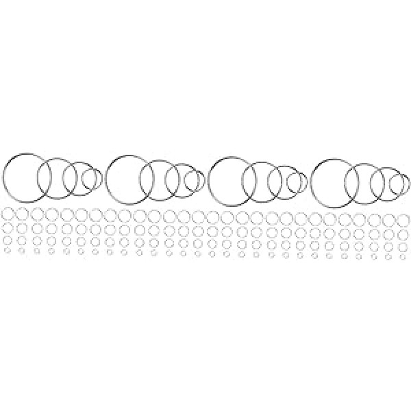 STOBOK 160 Stk nahtloser O-Ring Kleidung O-Ringe stabils Schnallen Schlüsselanhänger Haken Kleiderschnallen Schnallen für DIY Metall Verbinder vai klingeln anschließen Koffer Legierung