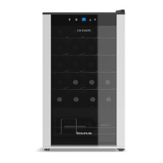 Taurus WC24C 24 Bottle Wine Cooler Silent Non Vibrating Special Interior Insulation Glass Door Adjustable Temperature Interior Lighting Black