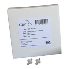Camlab 1181416 Syringe Filter, Mixed Pulp, 13 mm, 0.45 μm (Pack of 100)
