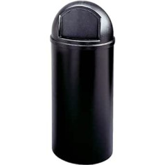 Rubbermaid Commercial 15 gal Polyethylene Round Marshal Classic Trash Can - Black