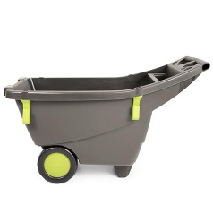 Ondis24 Practical Extremely Lightweight Sturdy Wheelbarrow Garden Wheelbarrow 140 Litres in Beige/Brown Plastic Secure Stand Large Wheels