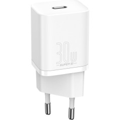 Īpaši ātrs Si 1C USB-C 30W PD QC sienas lādētājs balts