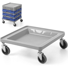 Тележка для корзин для посудомоечных машин CAMBRO Camrack 50x50см - серая