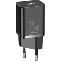 Īpaši ātrs USB-C lādētājs 25 W Power Delivery Quick Charge - melns