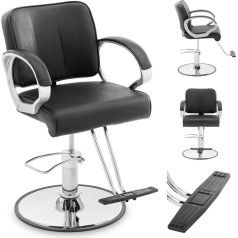 Косметическое парикмахерское кресло Physa HOVE с подставкой для ног - черный