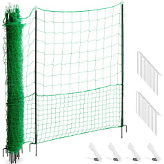 Tīkla aizgalda audzēšanas drošības žogs mājputnu vistām 1,25 x 25 m