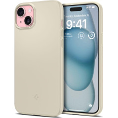 Spigen Aizsargmaciņš iPhone 15 Thin Fit, bēšs