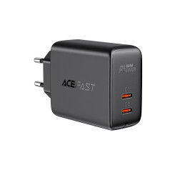 Acefast Tīkla lādētājs 2x USB-C 40W PPS PD QC 3.0 AFC FCP melns