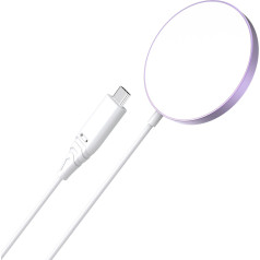 Magnētiski induktīvā lādētājs iPhone 15W MagSafe, rozā