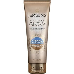 Jergens Natural Glow nostiprinošs vidējais iedeguma losjons, 7,5 unces