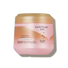 Sanctuary Spa lilijas un rožu ķermeņa sviests, ķermeņa mitrinātājs ar šī sviestu, bez vegāniem un cietsirdības, 300 ml